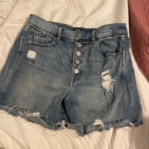 GAP button fly cutoff denim shorts size 4